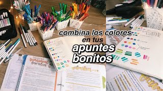 CÓMO COMBINAR LOS COLORES EN TUS APUNTES BONITOS 🌟