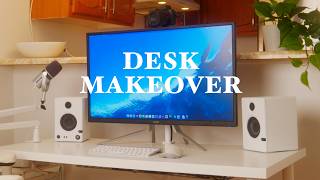 Desk Makeover - Building a white minimal set up using spray paint