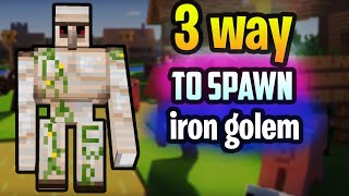 How to Spawn iron Golem in Minecraft || how to make iron golem in Minecraft