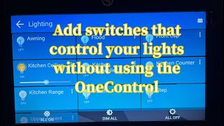 Adding switches to OneControl