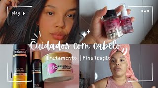 Rotina Capilar Completinha | Tratamento e Finalização 🫧🎀