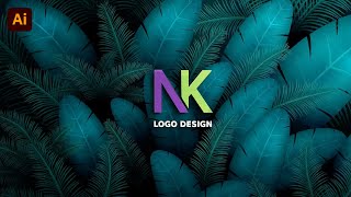 NK Logo Design | Modern Logo Design In Adobe Illustrator Tutorial For Beginner's