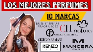 10 PERFUMES FAVORITOS DE 10 MARCAS!!!😱🤩| PARTE 2