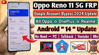 Oppo Reno 11 5G FRP Bypass | OPPO Android 14 FRP Bypass | Oppo Reno all 7/8/9/10/ FRP Bypass