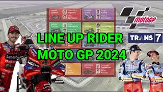 LINE UP RIDER MOTO GP 2024