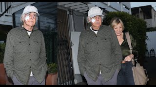 Larry David Steps Out For Dinner With Wife Ashley Underwood With A Bandage Under His Right Eye!