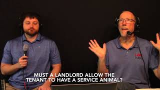 Must a landlord allow the tenant to have a service animal?