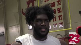 Alabama OL Tyler Booker Previews WKU - Tuesday 8/27/24