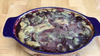 Berry-Delicious Berry Cobbler. Gluten free and almost no sugar