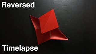 Traditional Origami Snapper Reversed Timelapse! #shorts