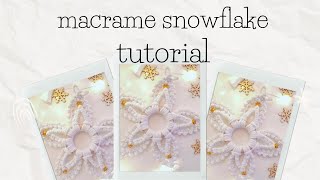 Macrame snowflake tutorial | DIY Christmas decorations 🌲 Macrame tutorial. DIY snowflake ❄️