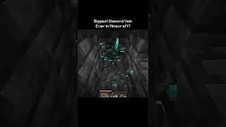 Biggest Diamond Vein ever in Minecraft #minecraft