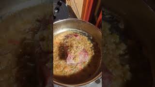 Off-grid cooking Corned beef brisket