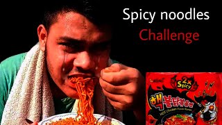 Spicy noodles challenge .(2x fire)