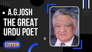 THE BEAUTIFUL Urdu POETRY OF A.G.JOSH