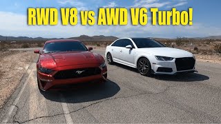 2020 Mustang GT 10-Speed vs 2018 Audi S4!