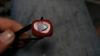 YouTube cabochon prototype red Jasper and coober peddy white opal