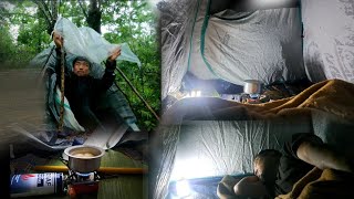 Camping in Cyclone Remal storm in Nagaland alone in the Jungle .