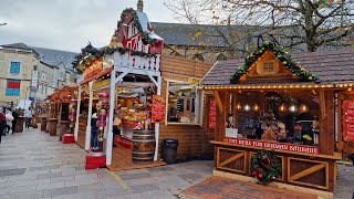 Christmas Market 2023 In Cardiff City Centre | Walking Tour Video | South Wales, UK 🇬🇧