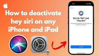 How to deactivate  hey siri on any iPhone or iPad | iPhone Setting (2024)