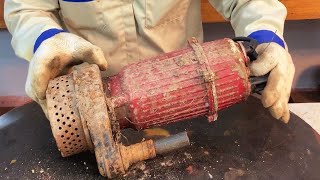 Abandoned Burned Electric Motor Restoration // Restore Old Burnt Trim Sewage Pump