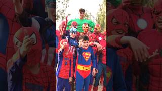 Big Spiderman vs funny Superheroes #shorts