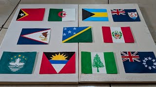 Menggambar Bendera 🔴 Draw The Flags 🇧🇸🇦🇸🇨🇰🇦🇮🇸🇧🇩🇿🇹🇱🇦🇬🇵🇪🇳🇫