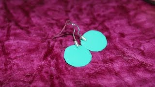 Upcycling plastic bottles - 2)DIY upcycled Bottle cap earrings