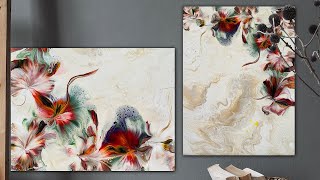 Do you love simplicity? Have you tried marble effect background/ GOLD/white acrylic fluid art