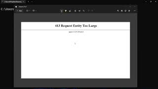 Solve 413 Request Entity Too Large Error