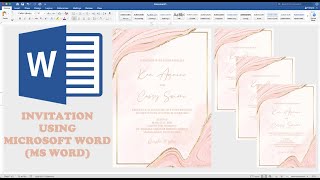 PINK AND GOLD | How to make WEDDING INVITATION in Microsoft Word | Cassy Soriano