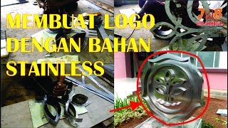 Pembuatan logo dengan menggunakan stainless hairline