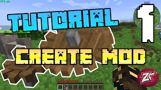 TUTORIAL CREATE Mod MINECRAFT ITA - LE BASI (ANDESITE, COGWHEEL, SHAFT, WATER WILL)