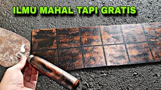 Sederhana tapi mewah..!! Menjadikan triplek/kayu seperti besi tempa hanya menggunakan kuas