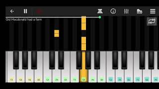 Old MacDonald Had a Farm - Easy Mobile Perfect Piano Tutorial #kids #children #pianist #piano