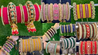 Chic Cover Ups: Trendy Bridal Chura Collection 2024🥳|Kundan Chura Design|New Arrivals Bangles💞