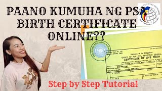 PAANO  KUMUHA NG PSA BIRTH CERTIFICATE ONLINE 2024 |Step By Step Tutorial