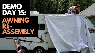 RV Water Damage Repair: Demo Day 15 Awning Reassembly