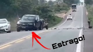 Motorista embriagado causando grave acidente!