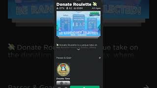 donate roulette #donation #shorts #roblox