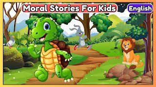 Moral Stories For Kids | The Hare & The Tortoise - The Lion & The Mouse | Kids Learning Stories