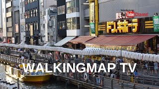 Shitenno Ramen Dotonbori, Osaka (From Namba Station) - WalkingMap TV / 四天王 道頓堀 / 四天王 道顿堀/ 시텐노라멘 도톤보리