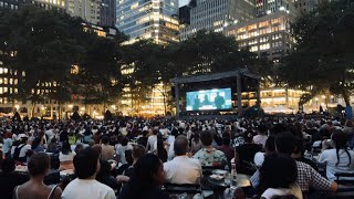 NYC LIVE Walk: Midtown Bryant Park Movie Night via Lower Manhattan Monday August 5, 2024