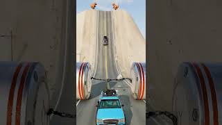 Cars & Cargo Van vs Chained Hydraulic Crush - BeamNG.Drive