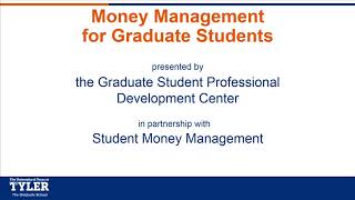 Graduate Student Money Management (2019)