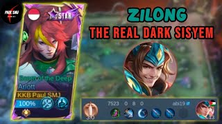 ZILONG THE REAL HERO DARK SISTEM MOONTON | DIKIRA SANGGUP LAWAN ARLOTT DI EXP LANE - MLBB