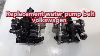 How to replacement water pump belt volkswagen...