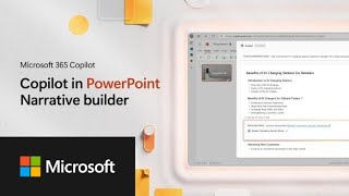 Microsoft 365 Copilot in PowerPoint | Narrative builder