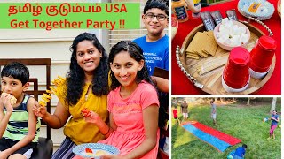 Friends Get Together Vlog Tamil USA 2021/Water Park at My Backyard/BBQ Family Night/weekend Vlog