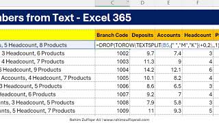 Quick Trick - Extract Numbers from Text - Excel 365 Version | DROP, TOROW, TEXTSPLIT Functions